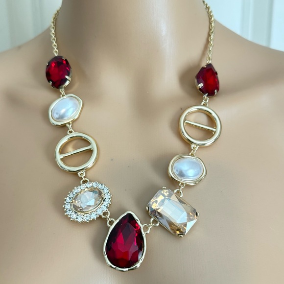 New Natasha Accessories Collar Statement Necklace - Picture 3 of 6